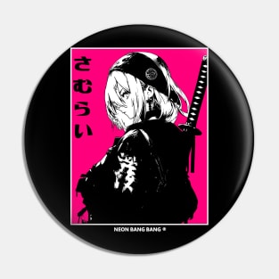 Japanese Samurai Girl Anime Ninja Hip Hop Urban Style Aesthetic Pin