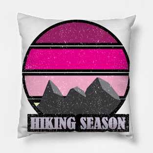 Hiking Season Girly Pink Pillow