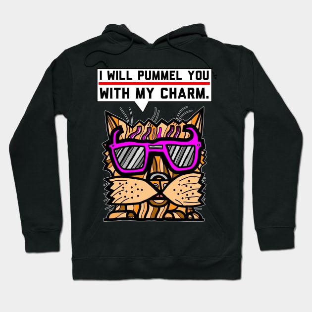"I will pummel you with my charm." Hoodie by The BuddaKats