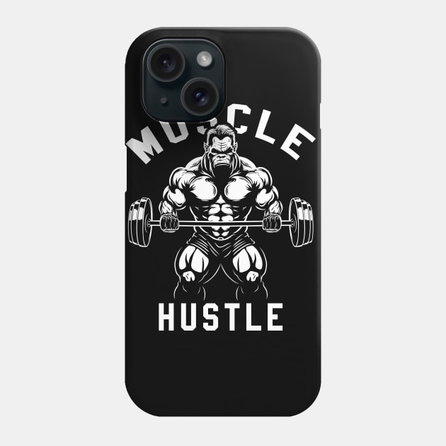 Muscle Hustle Gorillas Gym Illustration Phone Case by mybeautypets