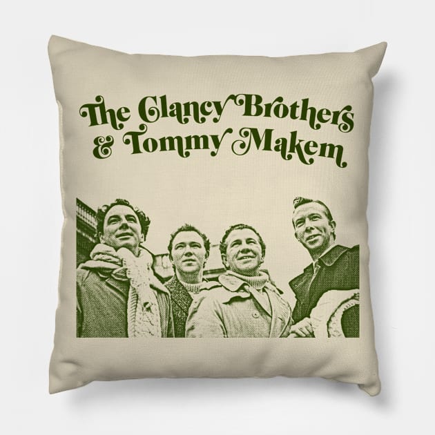 The Clancy Brothers & Tommy Makem Pillow by CultOfRomance