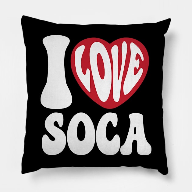 I Love Soca Pillow by FTF DESIGNS