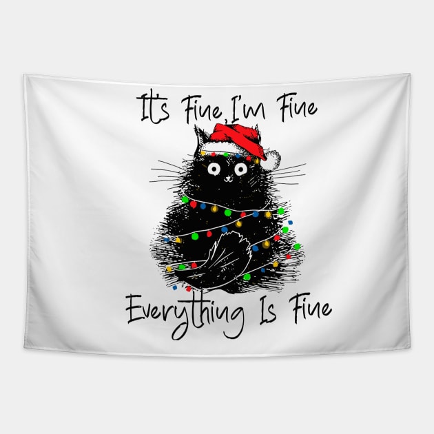 Christmas Its Fine I'm Fine Everything Is Fine Tapestry by rhazi mode plagget