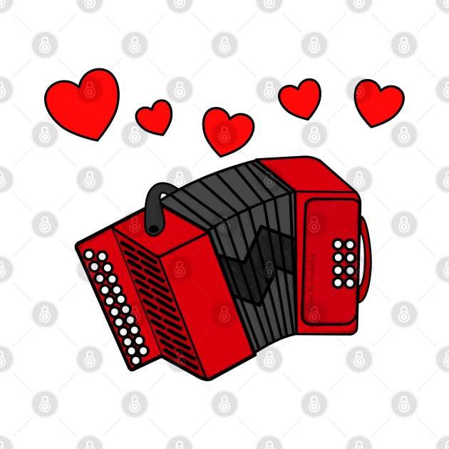 Valentines Accordion Accordionist Wedding Musician by doodlerob