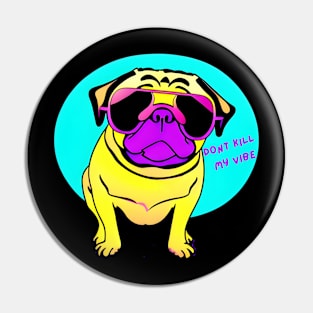 cute pug with sunglasses Pin