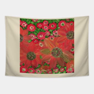 red flowers Tapestry