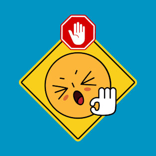 Alert Warning Facial Emoji Expressions #20 T-Shirt