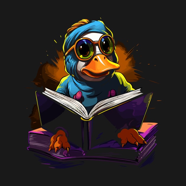 Duck Reads Book by JH Mart