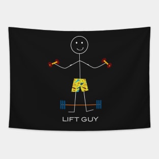 Funny Mens Weightlifting design Tapestry