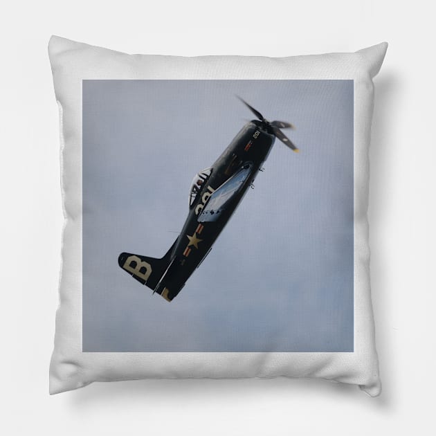 Grumman F8F-2P Bearcat Pillow by Nigdaw