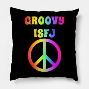 Groovy ISFJ Peace Halloween Party Retro Vintage Pillow