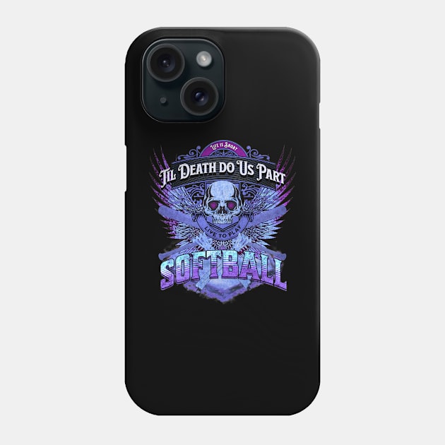 Life is Short - Live to Play Softball - Mystic Blue Phone Case by FutureImaging