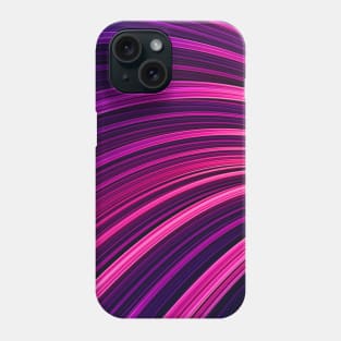 Hot Pink & Purple Burst Wave Colorful Abstract Stripes Phone Case