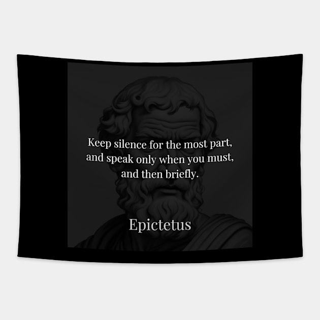 Epictetus's Counsel: Embracing Silence and Thoughtful Speech Tapestry by Dose of Philosophy