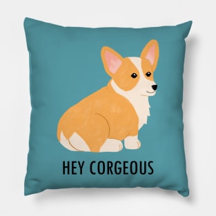 Flirty Corgi Pillow