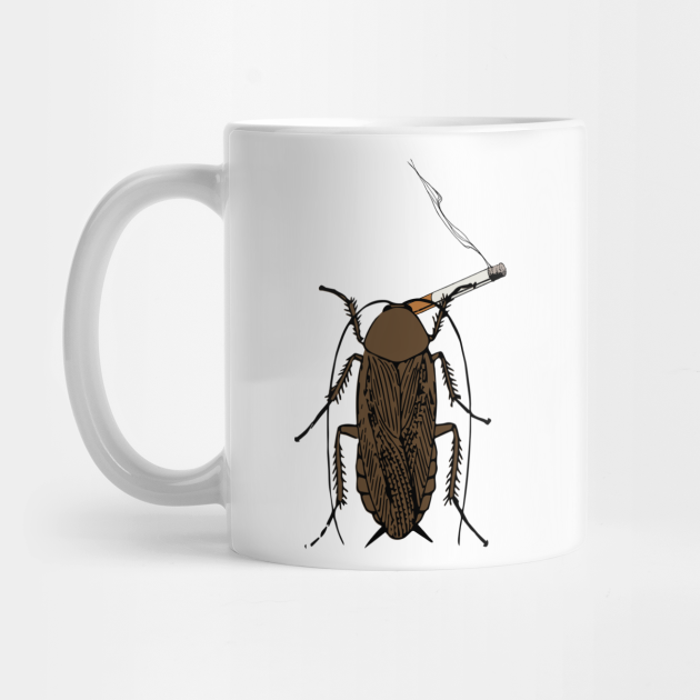 Cockroach Smoking Cigarette Funny Meme Internet Video Roach Smoke Cockroaches Mug Teepublic