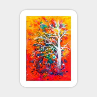 Watercolor abstract tree Magnet