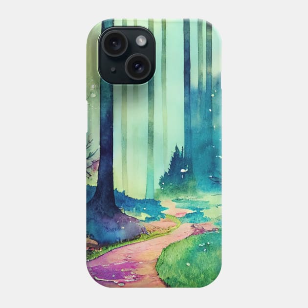 Enchanted forest path Phone Case by etherElric