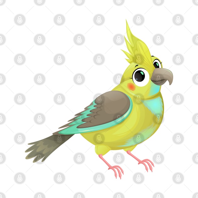 Funny parrot with cute eyes by ddraw