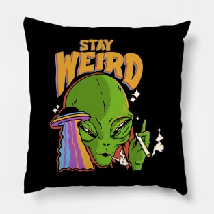 Stay weird Pillow