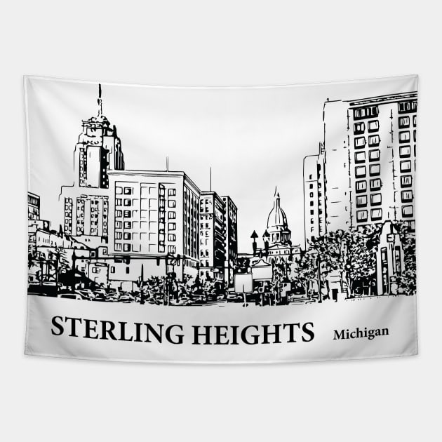 Sterling Heights Michigan Tapestry by Lakeric