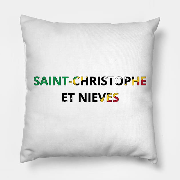 Drapeau Saint-Christophe-et-Niévès Pillow by Pixelforma