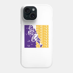 Retro Vikings design Purple and Gold Phone Case