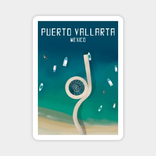 Los Muertos Pier Puerto Vallarta Mexico Magnet