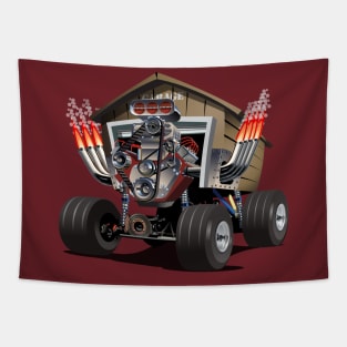 Cartoon garage Tapestry