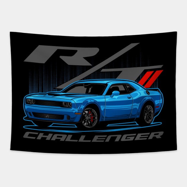 Blue Challenger R/T Tapestry by idrdesign