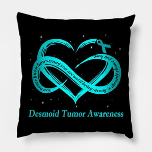 I Wear Teal For Desmoid Tumor Awareness Pillow