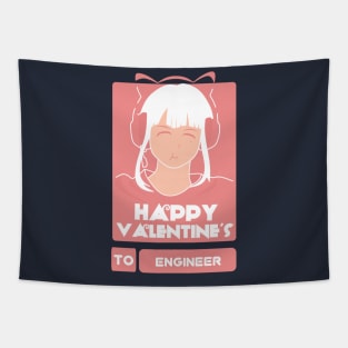 Girls in Happy Valentines Day to Engineer Tapestry