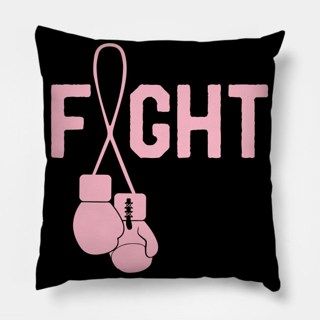 Fight Breast Cancer Awareness Month Ribbon Survivor Fighter Pillow by mrsmitful01