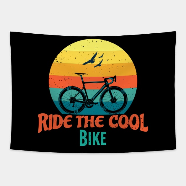 Ride The Cool Bike Tapestry by ChasingTees