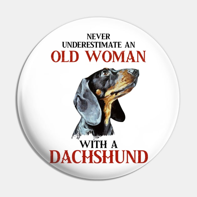 Never underestimate old woman with a pitbull tshirt woman funny gift Pin by American Woman
