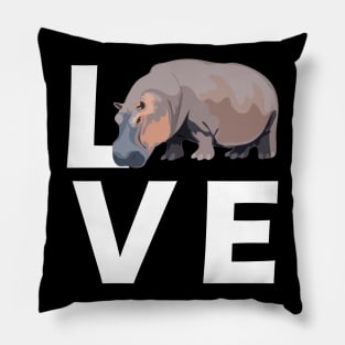 Hippo - Love Hippopotamus Pillow