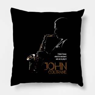 John Coltrane silhouette Pillow