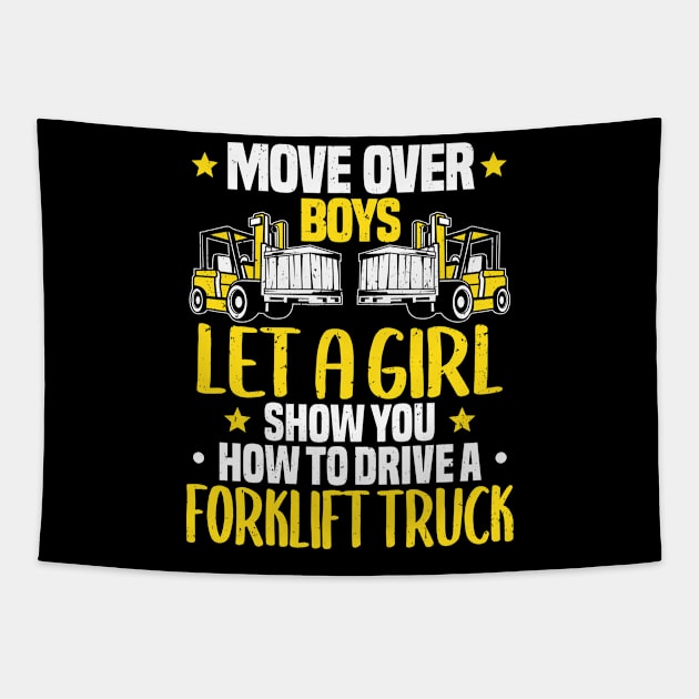 Forklift Driver Forklift Operator Forklift Truck Tapestry by Krautshirts