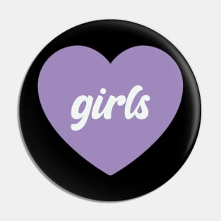 I Love Purple Girls Pin