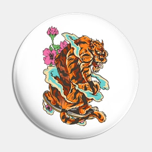 Skating tiger , Hidden Dragon Pin