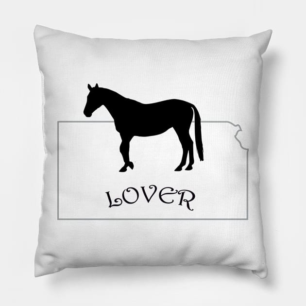 Kansas Horse Lover Gifts Pillow by Prairie Ridge Designs