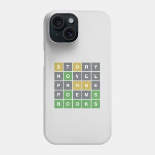 Story Novel Porose Poems Books Wordle Phone Case