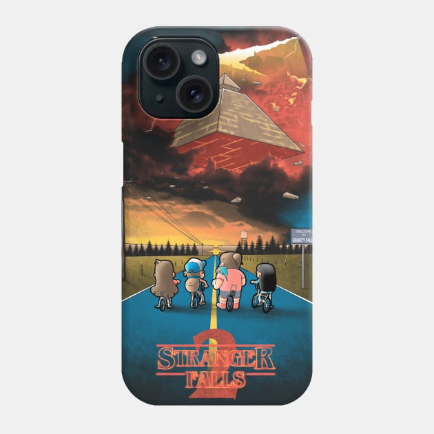 Stranger falls 2 Phone Case by Cromanart