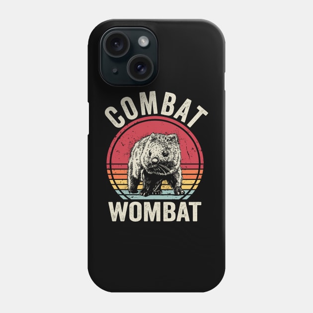 Combat Wombat Funny Phone Case by Visual Vibes