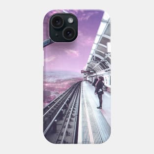 Sky Train - Space Aesthetic, Retro Futurism, Sci Fi Phone Case