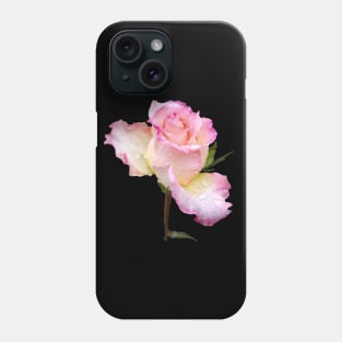 pink rose with the first raindrops of the day Phone Case