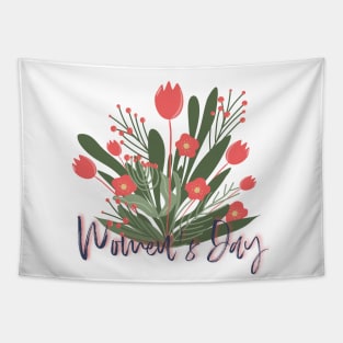 female empowerment women's day bunch of flowers Tapestry