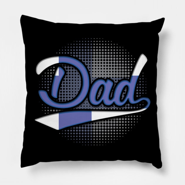 Finnish Dad - Gift for Finnish From Finland Pillow by Country Flags