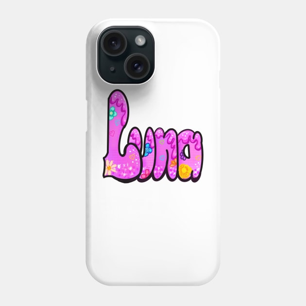 Luna - Name Luna Phone Case by Artonmytee