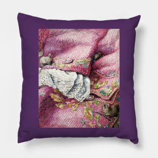 Mice Sewing Button holes - The Tailor of Gloucester - Beatrix Potter Pillow